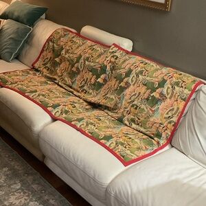 Vintage textile throw blanket.